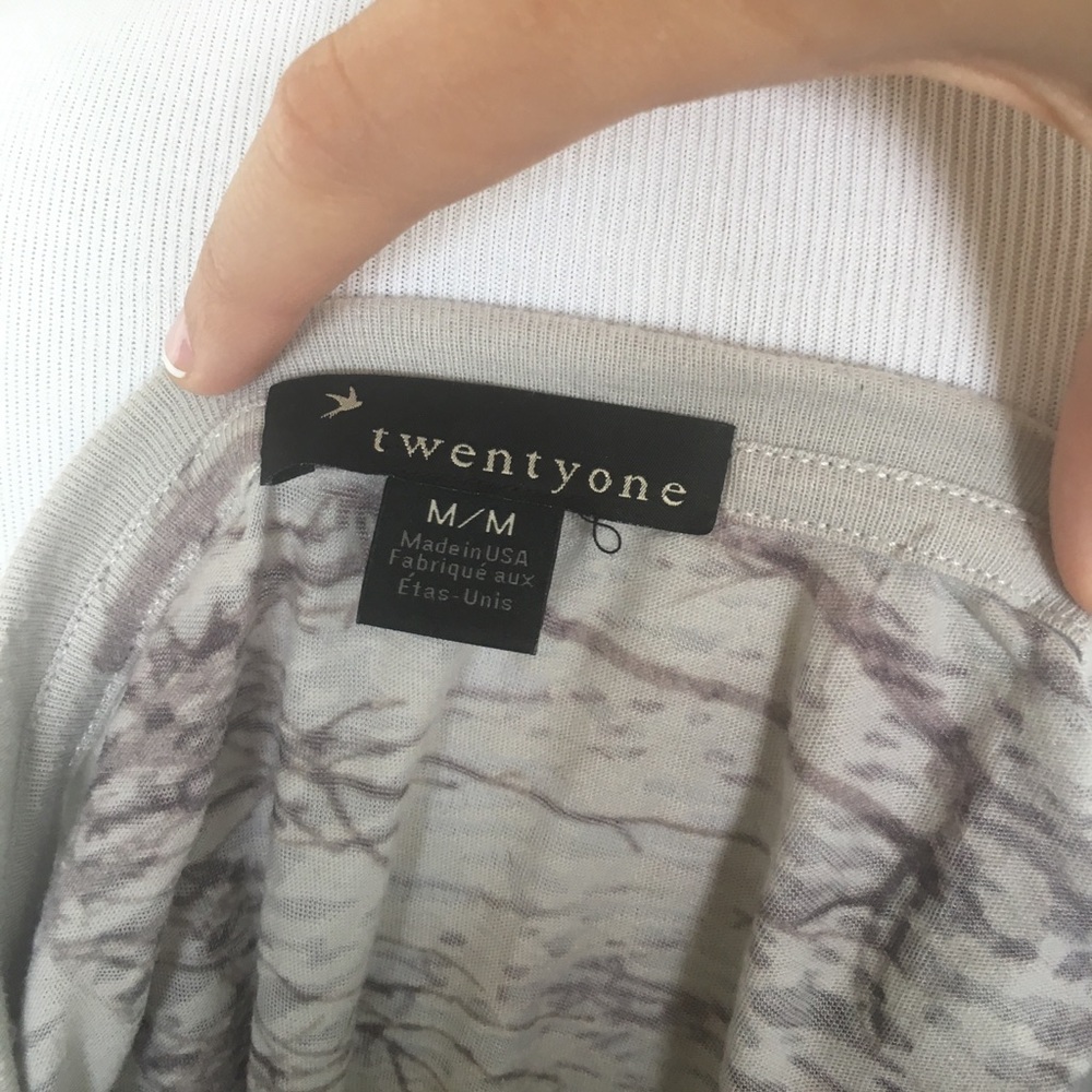 Sheer Tree Pattern T-Shirt Rhinestones - Picture 5 of 5